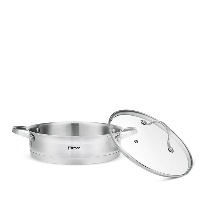 Stainless Steel Sauté pan 24 cm/2.8 l Fabiana Series with 18/10 Stainless Steel (INOX304)