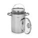 Large Stockpot with Steamer Basket and Glass Lid 16x21cm / 3.5L, Stainless Steel Stock pot Capellini