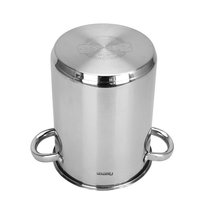 Large Stockpot with Steamer Basket and Glass Lid 16x21cm / 3.5L, Stainless Steel Stock pot Capellini