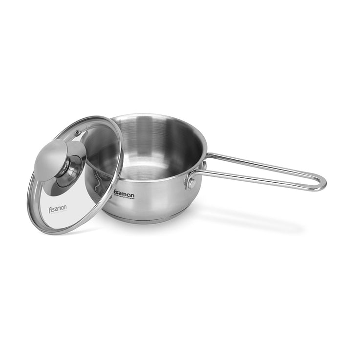 Saucepan 600mL with Glass Lid, Gulliver Series with Induction Bottom