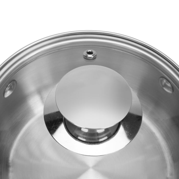 Cooking Pot 0.9L/14x6cm with Glass Lid Stainless Steel with Induction Bottom, Gulliver Series