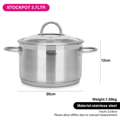 Casserole With Lid Benjamin Stainless Steel Silver 20x12cm