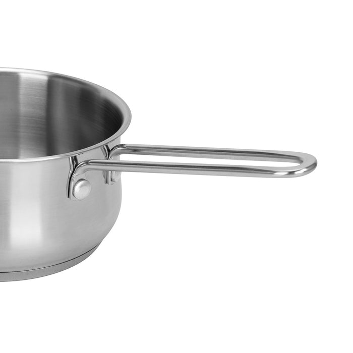 Saucepan with Glass Lid 1.1L, Stainless Steel Saucepan 14x7.5cm Gulliver Series