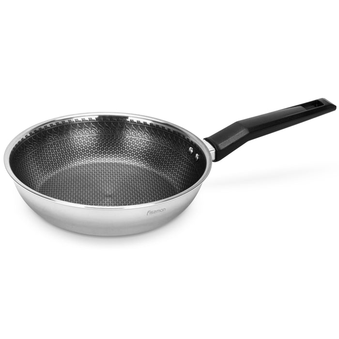 Frying Pan Iron Chef 24x5.5cm With Non-Stick Coating (Stainless Steel)