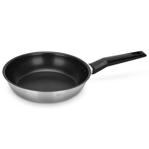 Fissman Frying Pan Steel Pro 24x5.5cm With Non-Stick Coating (Stainless Steel)