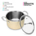 Saucepan With Lid Beige/Silver  Brigitte Series Stainless Steel 18х8.5cm