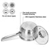 Saucepan Felina 14cm/1.1LTR With Lid Stainless Steel