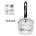Saucepan 16cm/0.95LTR Double Wall Bain-Marie Without Lid Stainless Steel