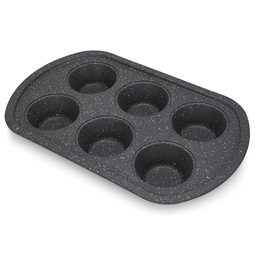 Muffin Pan 6-Piece Cupcake Baking Pan, Carbon Steel Non Stick