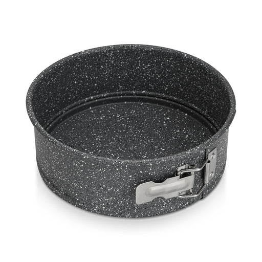 Springform Cake Pan 20cm, Carbon Steel Granite Non Stick Coating Springform Pan with Removable Bottom