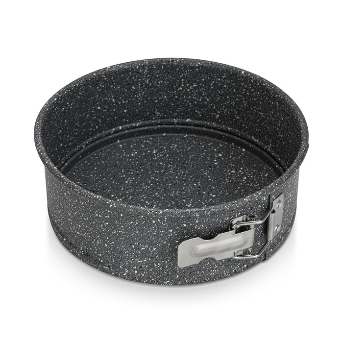 Springform Cake Pan 20cm, Carbon Steel Granite Non Stick Coating Springform Pan with Removable Bottom