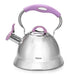 Bonnie Whistling Tea Kettle Silver/Purple 2.2LTR