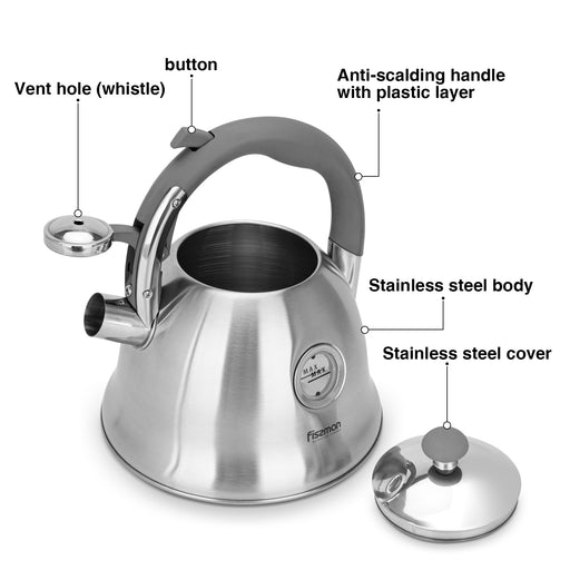 Whistling Kettle Wendy 3.0 Ltr (Stainless Steel)