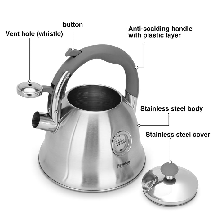 Whistling Kettle Wendy 3.0 Ltr (Stainless Steel)