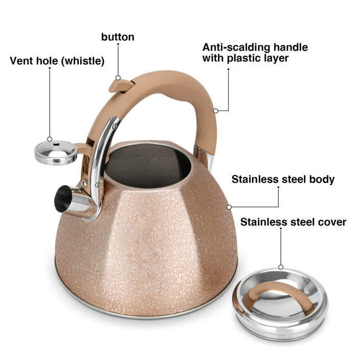 Whistling Kettle Goldy 3.0 Ltr (Stainless Steel)