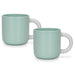 2-Piece Mugs 360ml  Green New Bone China