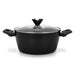 Stockpot Angela 24/4.2 LTR With Glass Lid Aluminium With Non-Stick Coating
