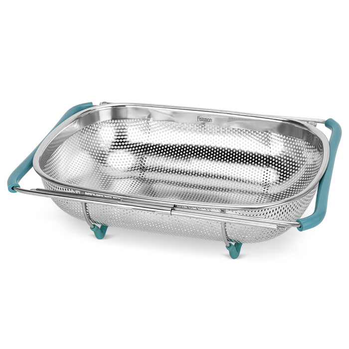 Over The Sink Mesh Colander 38x32x7.5cm (Stainless Steel)