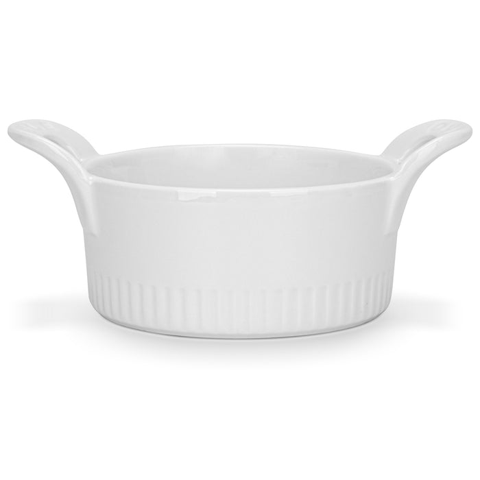 2-Piece Mini Round Baking Dish 10.5x6cm/250ml Porcelain