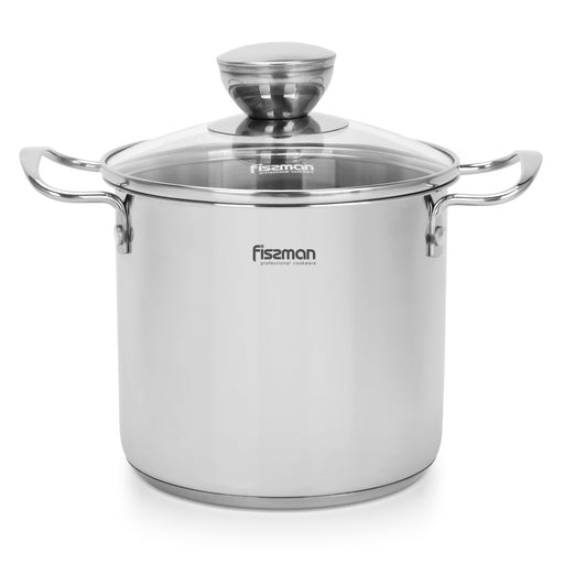 Cooking Pot 1.9L with Glass Lid, Stainless Steel Stockpot 14x12.5cm Mini Cook Series