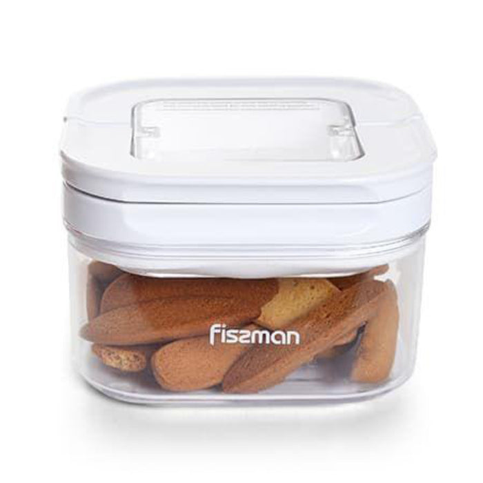 Square Flip-Lock Food Storage Container – 450ml, 11cm (Airtight Plastic, Durable)