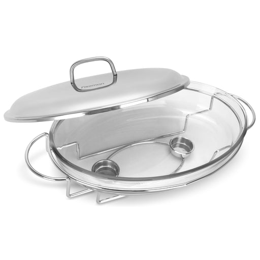 Oval Chafing Dish 42x25x19 Cm / 3.0 LTR (Heat Resistant Glass)