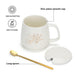 Gift Set Mug With Warmer And Spoon 350ml Ceramic White