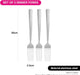 3-Piece Dinner Fork 20cm, Stainless Steel Cutlery Set Flor Series