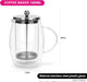 1-Liter French Press Coffee Maker, Double Wall Borosilicate Glass