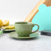 260ml Cup and Saucer Green Crackle Ceramic Tableware Series