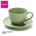 260ml Cup and Saucer Green Crackle Ceramic Tableware Series