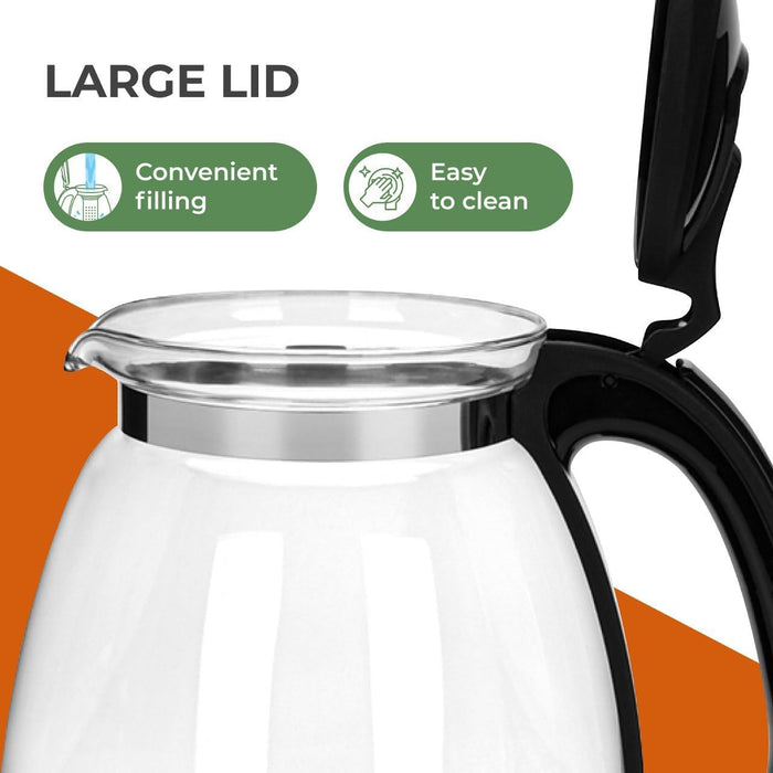 5-in-1 Teapot Set 2 Liter Teapot and 4-Piece Tea Cup 320mL — Borosilicate Glass with Infuser