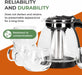 5-in-1 Teapot Set 2 Liter Teapot and 4-Piece Tea Cup 320mL — Borosilicate Glass with Infuser