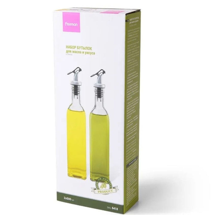 2-Piece Oil and Vinegar Bottle Set 500ml