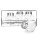 4-Piece 195ml Glass Condiment Set with 1 Rack Organizer