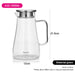 Pitcher Jug Borosilicate Glass Handle And Stainless Steel Lid 1200ml