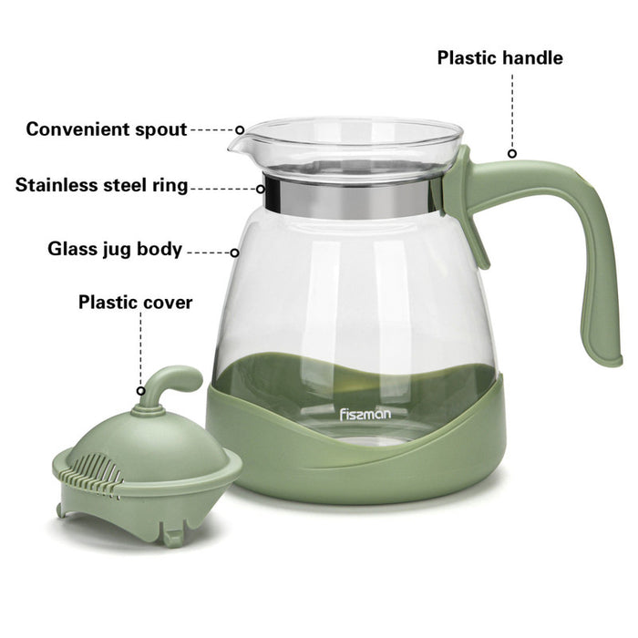 Pitcher Jug Glass Green Color 2000ml