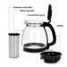 1350ml Tea Pot with Filter Borosilicate Glass