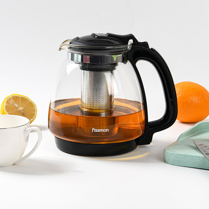 1350ml Tea Pot with Filter Borosilicate Glass