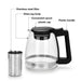 1600ml Tea Pot with Filter Borosilicate Glass