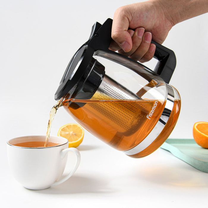 1600ml Tea Pot with Filter Borosilicate Glass