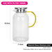 Jug 1900ml With Filter (Borosilicate Glass)