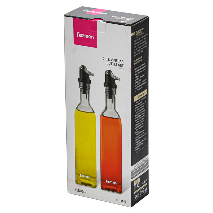 2-Piece Bottle 500ml Oil And Vinegar Condiments