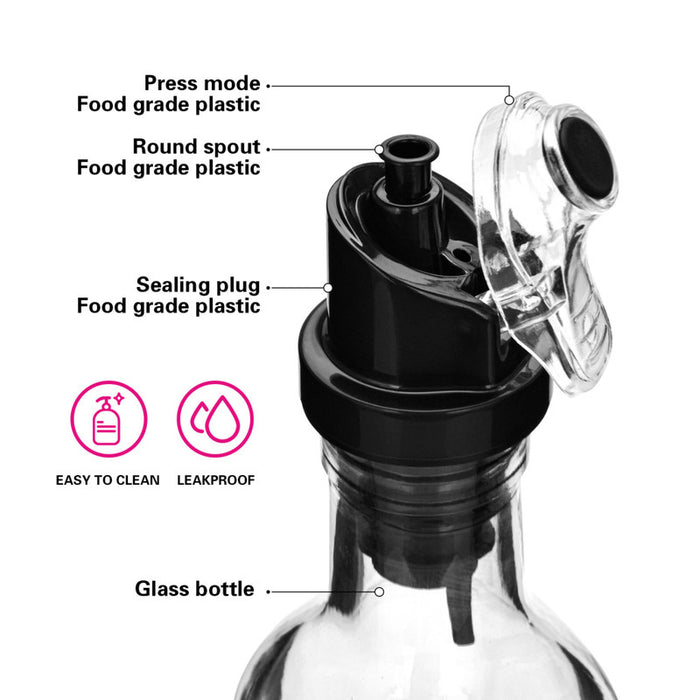 2-Piece Bottle 500ml Oil And Vinegar Condiments