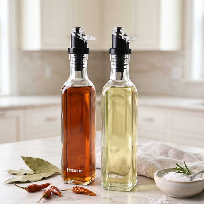 2-Piece Bottle 500ml Oil And Vinegar Condiments