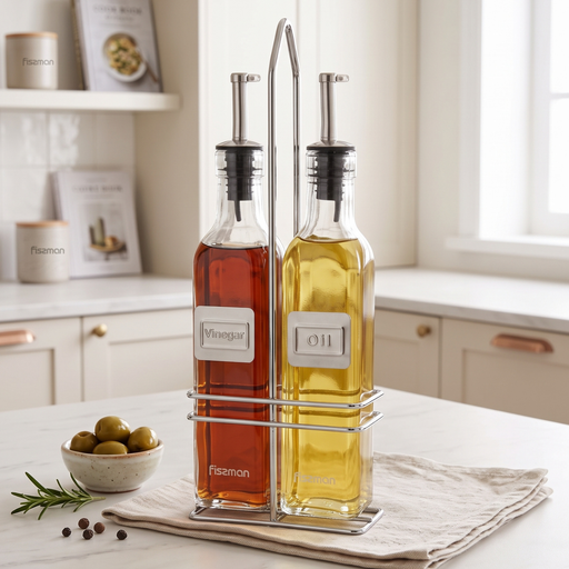 Oil and Vinegar Bottle Set 2x250 ml Glass