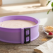 Separable Cake Pan with Heat Resistant Glass Bottom 25cm Purple