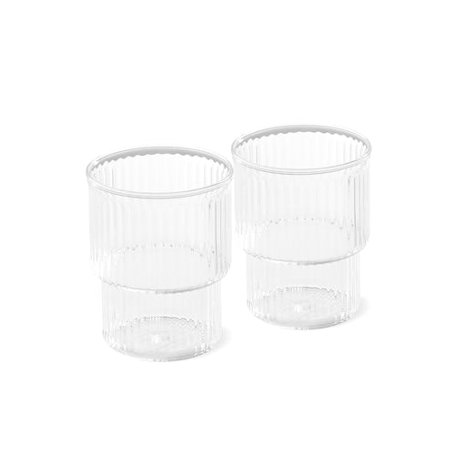 2-Piece Tumbler Glasses 370ml Borosilicate Glass