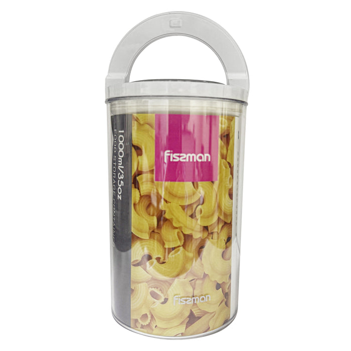 Round Food Storage Container – 1000mL/17cm (Durable Plastic, Airtight)