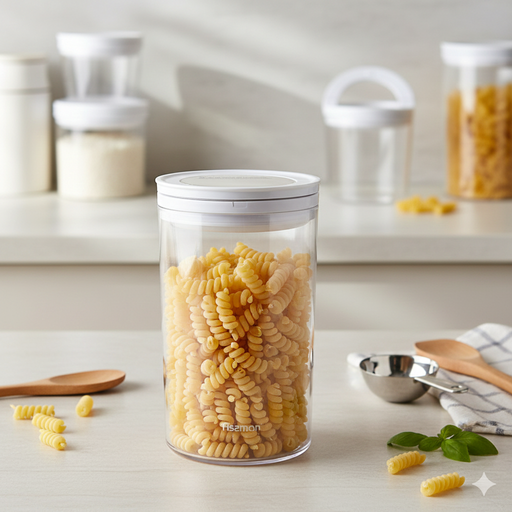 Round Food Storage Container – 1000mL/17cm (Durable Plastic, Airtight)